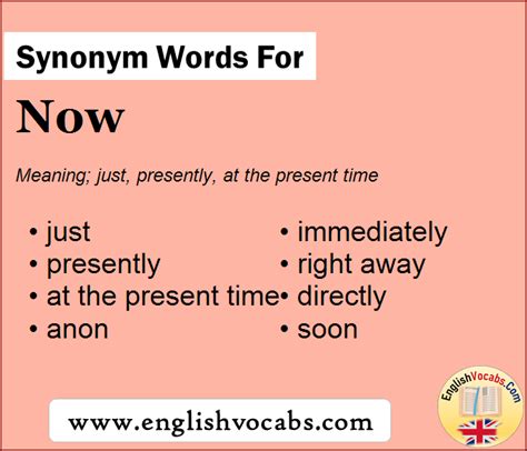 now synonym